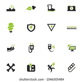 High voltage icons set for web sites and user interface