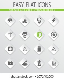 High voltage icons set for web sites and user interface
