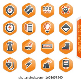 High voltage icons set for web sites and user interface
