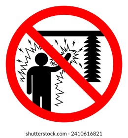High Voltage Keep Out Symbol Sign ,Vector Illustration, Isolate On White Background Label. EPS10