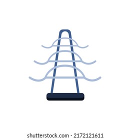 high voltage lines icon, vector illustration