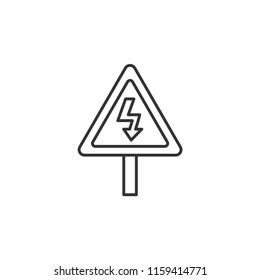 High Voltage Modern Simple Outline Vector Icon
