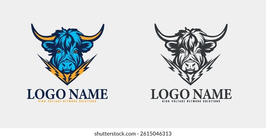 High voltage network solutions logo design for your company