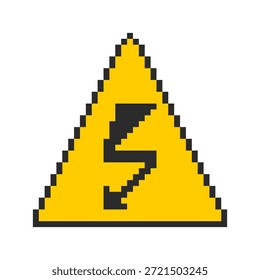 High voltage pixel sign, caution high voltage.