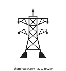 high voltage power line icon vector illustration design