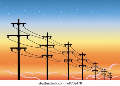 High Voltage Power Lines