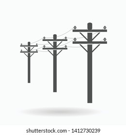 High Voltage Power lines Icon illustration vector