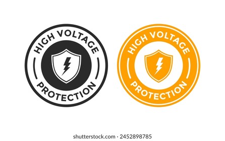 High voltage protection badge logo. Suitable for power system device information sign