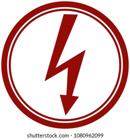 High Voltage Red Stamp.