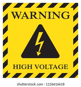 High voltage sign