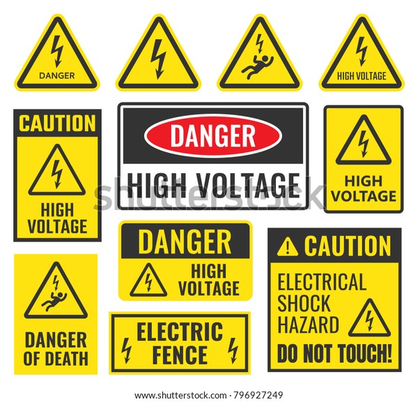 high voltage\
sign