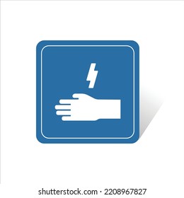high voltage sign can be used as icon