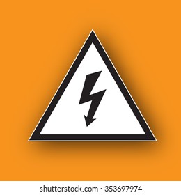 High voltage sign. Danger & Warning icon. Vector illustration