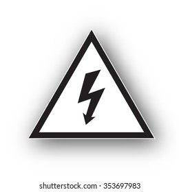 High voltage sign. Danger & Warning icon. Vector illustration