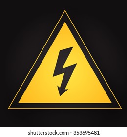 High voltage sign. Danger & Watning icon. Vector illustration