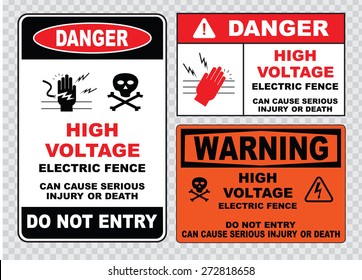 High Voltage Sign Electrical Safety Sign Stock Vector (Royalty Free ...