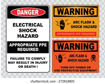 High Voltage Sign Electrical Safety Sign Stock-vektor (royaltyfri ...