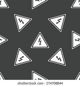High voltage sign repeated on grey background