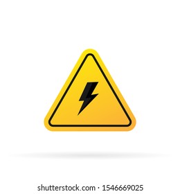 High Voltage Sign. Risk control concept presentation