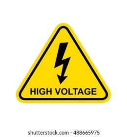 High Voltage Sign Vector Stock Vector (Royalty Free) 488665975 ...