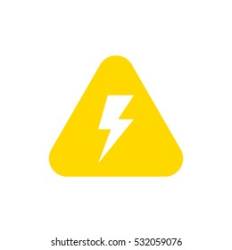 High voltage sign vector icon