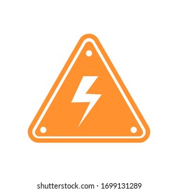 High Voltage Sign. Vector illustration isolated on white background. EPS 10