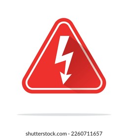 High voltage sign. Vector illustration 10 eps.