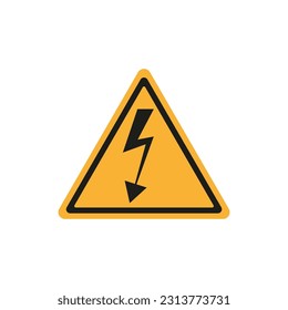 high voltage sign. Vector illustration. Stock picture.