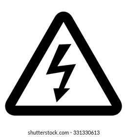High voltage sign . Vector illustration