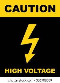 High voltage sign . Vector illustration