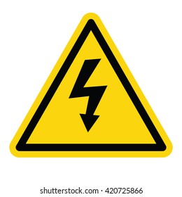 High voltage sign. Vector illustration