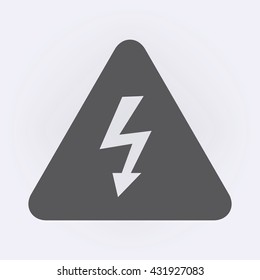 High voltage sign . Vector illustration