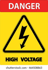 High voltage sign . Vector illustration
