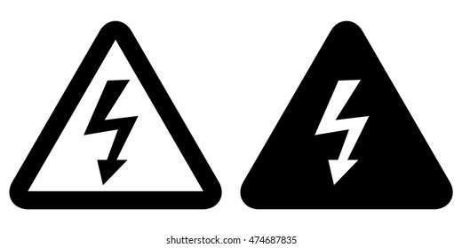 High voltage sign . Vector illustration