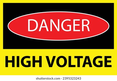 High Voltage sign | high voltage Yellow sign | triangle sign