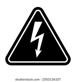 High voltage silhouette icon. Vector.