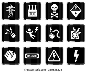 High voltage simply symbol for web icons