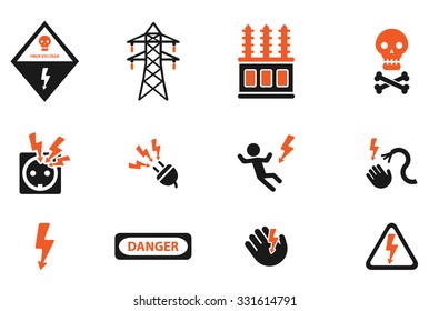 High voltage simply symbol for web icons