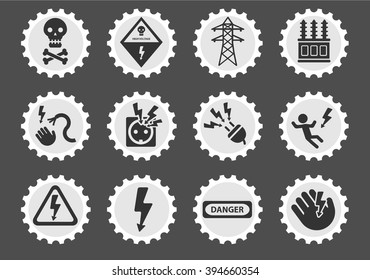 High voltage simply symbol for web icons