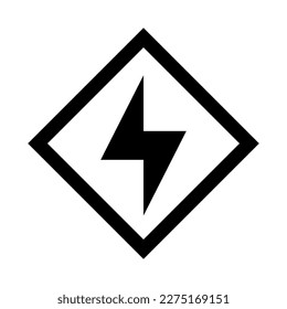 high voltage solid icon illustration vector graphic