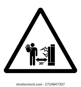 Signo De Símbolo De Alto Voltaje, Ilustración vectorial, Aislado En La Etiqueta De Fondo Blanco. EPS10