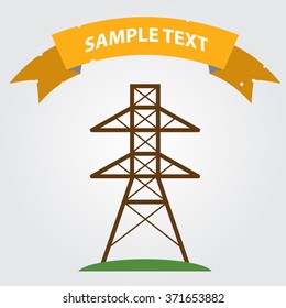 High voltage tower icon.