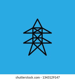 high voltage tower icon vector