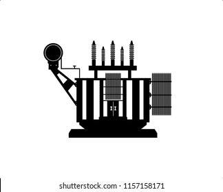 High Voltage Transformer on a white background.