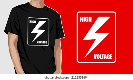 High voltage t-shirt design ready for print