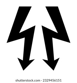 High Voltage Vector Glyph Icon For Personal And Commercial Use.
