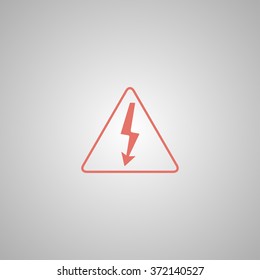 High voltage - Vector illustration. Flat design style eps 10