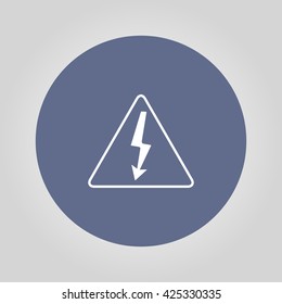 High voltage - Vector illustration. Flat design style eps 10