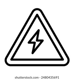 Diseño de iconos de línea de Vector de alto voltaje