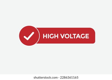 high voltage vectors.sign label bubble speech high voltage
